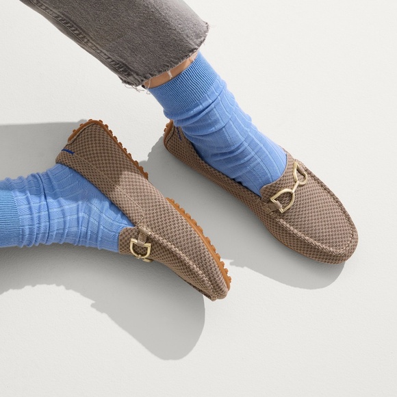 Rothy's The Double Bit Driver - Latte Micro Check Size 8.5 NEW WITH TAGS - Picture 3 of 3